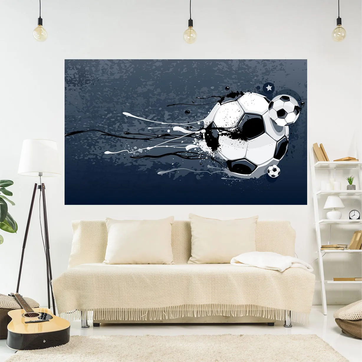 

QdDeco Fashion Football Tapestry Soccer Ball Wall Hanging Decoration Art Aesthetic Room Decorative Bedroom Background Cloth