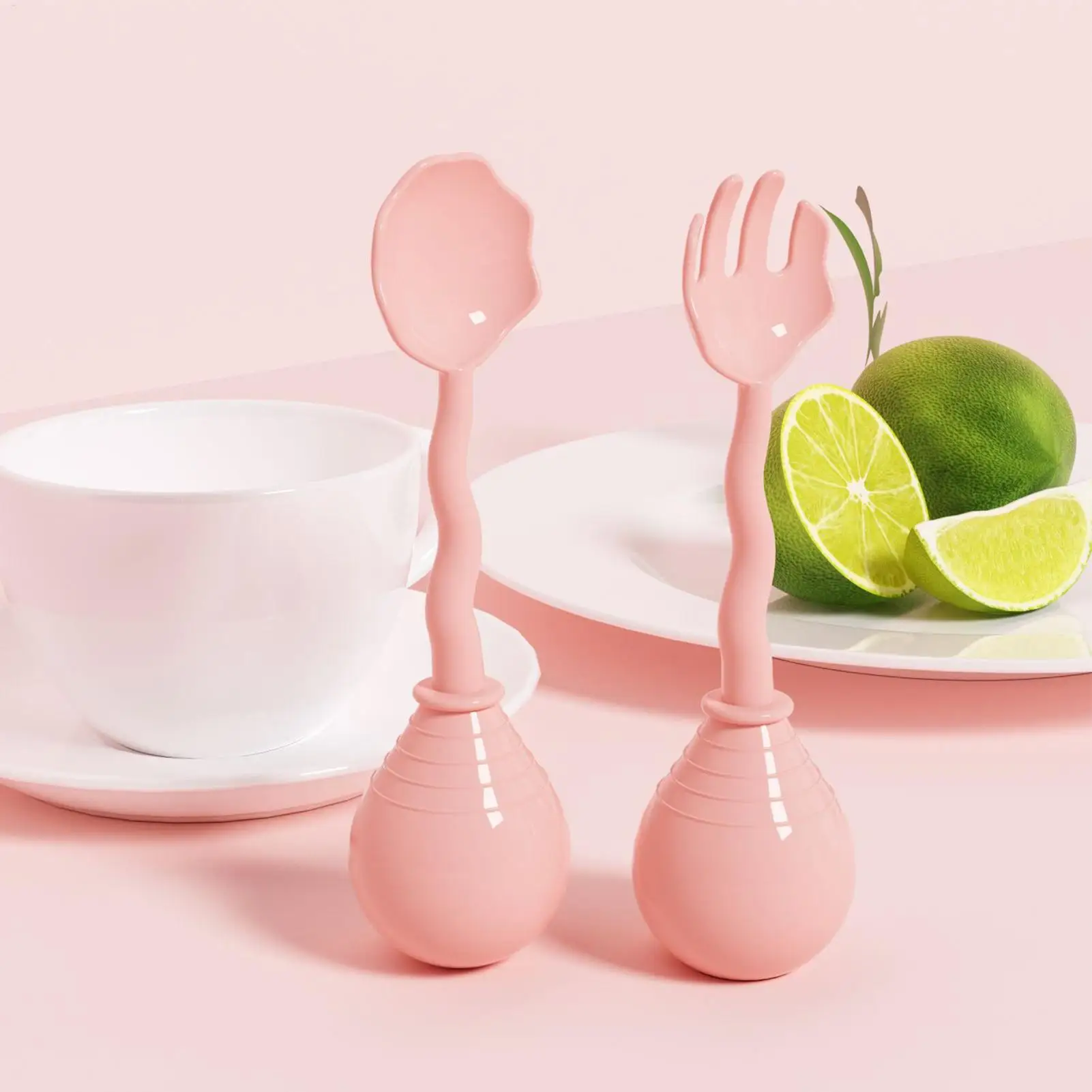 Cucharas para chico, utensilios no pegajosos para niños, utensilios aislados para bebé para la escuela, restaurante, Camping, cocina, sala de estar