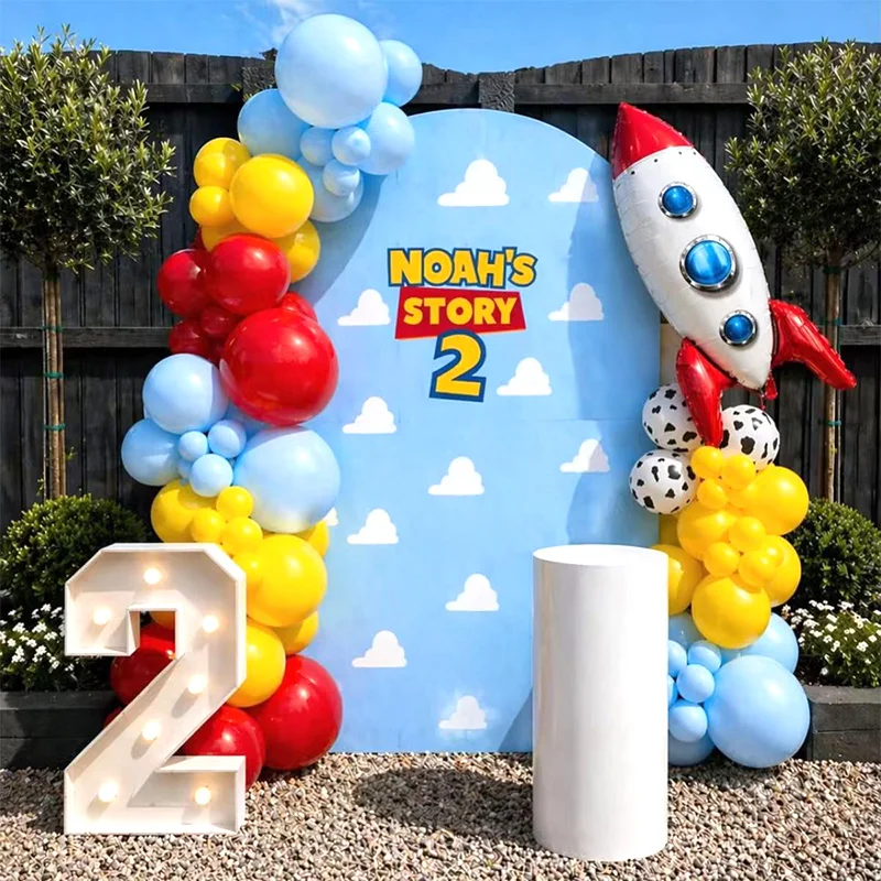Cowboy Woody Themed Balloon Garland Arch Kit for Birthday Party Decorations Baby Shower Anniversary Graduation Event Supplies - view 4