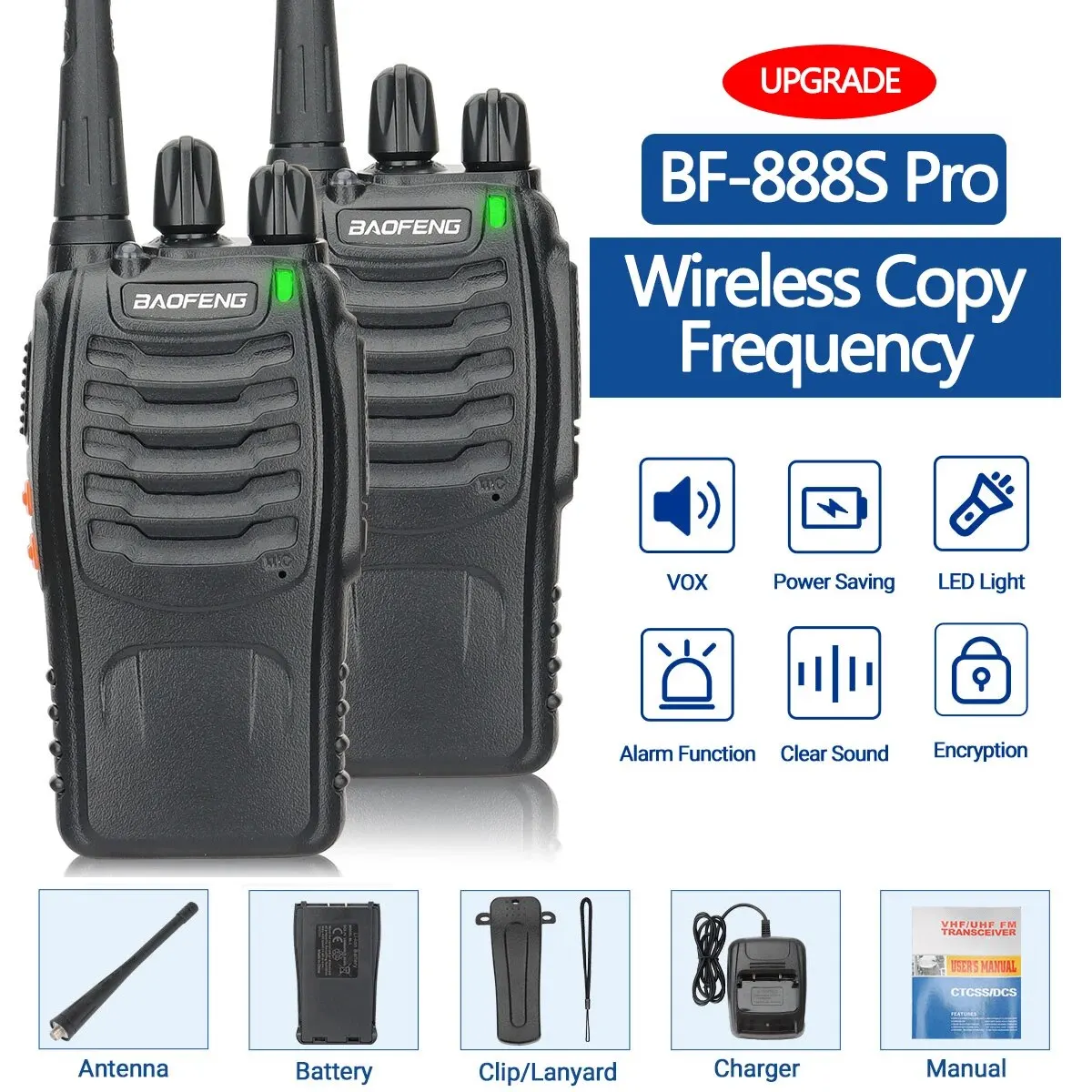 Baofeng BF-888S プロトランシーバーワイヤレスコピー周波数長距離