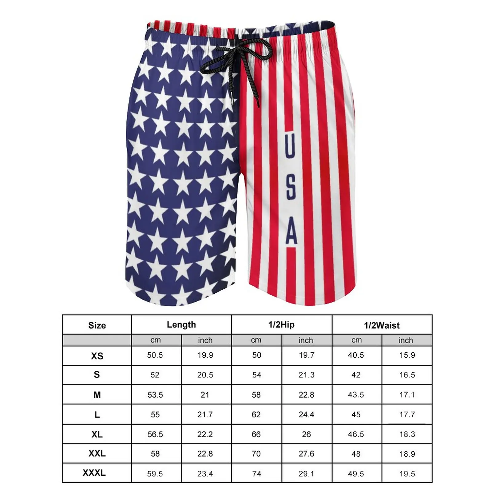 Eua bandeira americana board shorts patriótico moderno estrelas listras bonito praia calças curtas homem impresso plus size troncos de natação presente