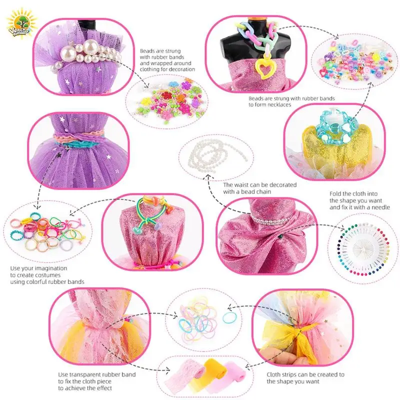 Sewing Kit For Kid Ages 8-12 DIY Sewing Embroidery Girls 428pcs Reusable Sewing Craft Kits For Kids Kit For Creativity Crafts gi