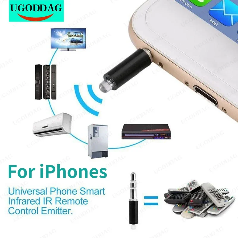 3.5mm  Infrared Transmitter Interface Smart App Control Mobile Phone Remote Control Wireless Infrared Appliances Adapter For TV