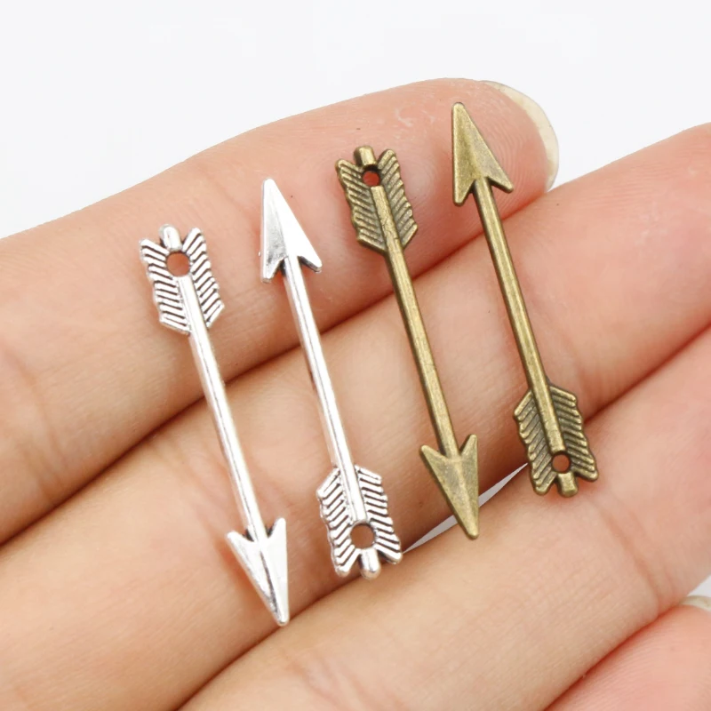 40pcs 30x5mm Antique Silver Plated  Bronze Plated Arrow Handmade Charms Pendant:DIY for bracelet necklace