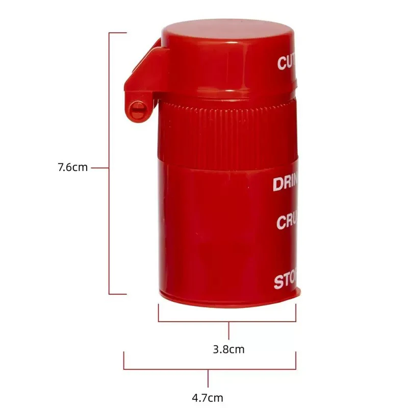 كسارة حبوب التخييم الخارجية المحمولة 2 في 1 أداة القطع والطحن الإبداعية للحبوب والفيتامينات مع كوب ماء قابل للفصل #6