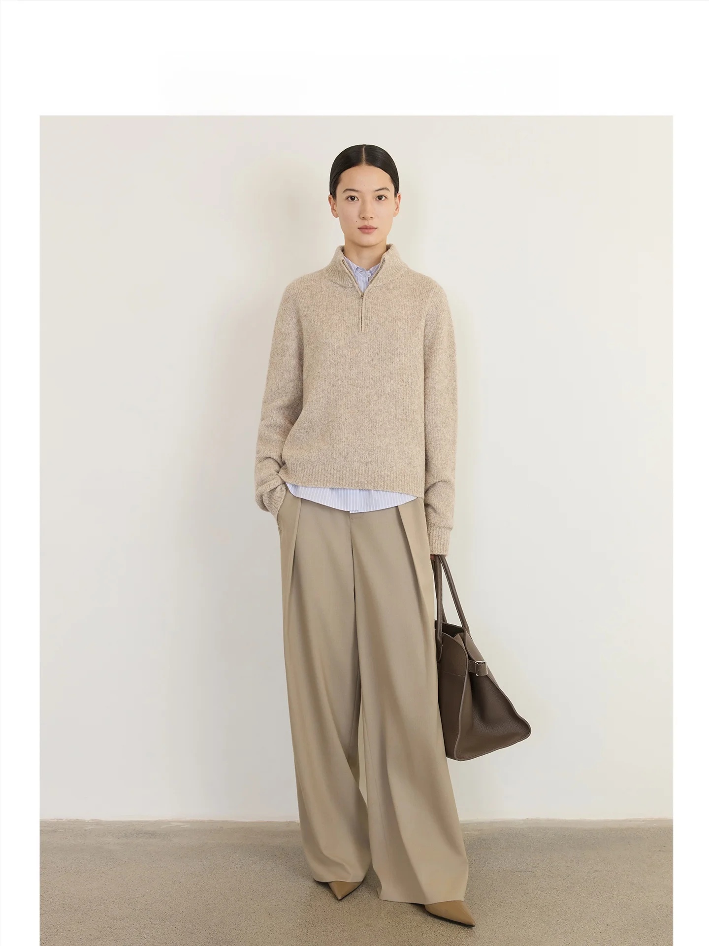 

CEJIA Women's Knitted Sweater Merino Wool Velvet f Zip Hooded Spring New Sle Comfortable Warm Long Sve C...