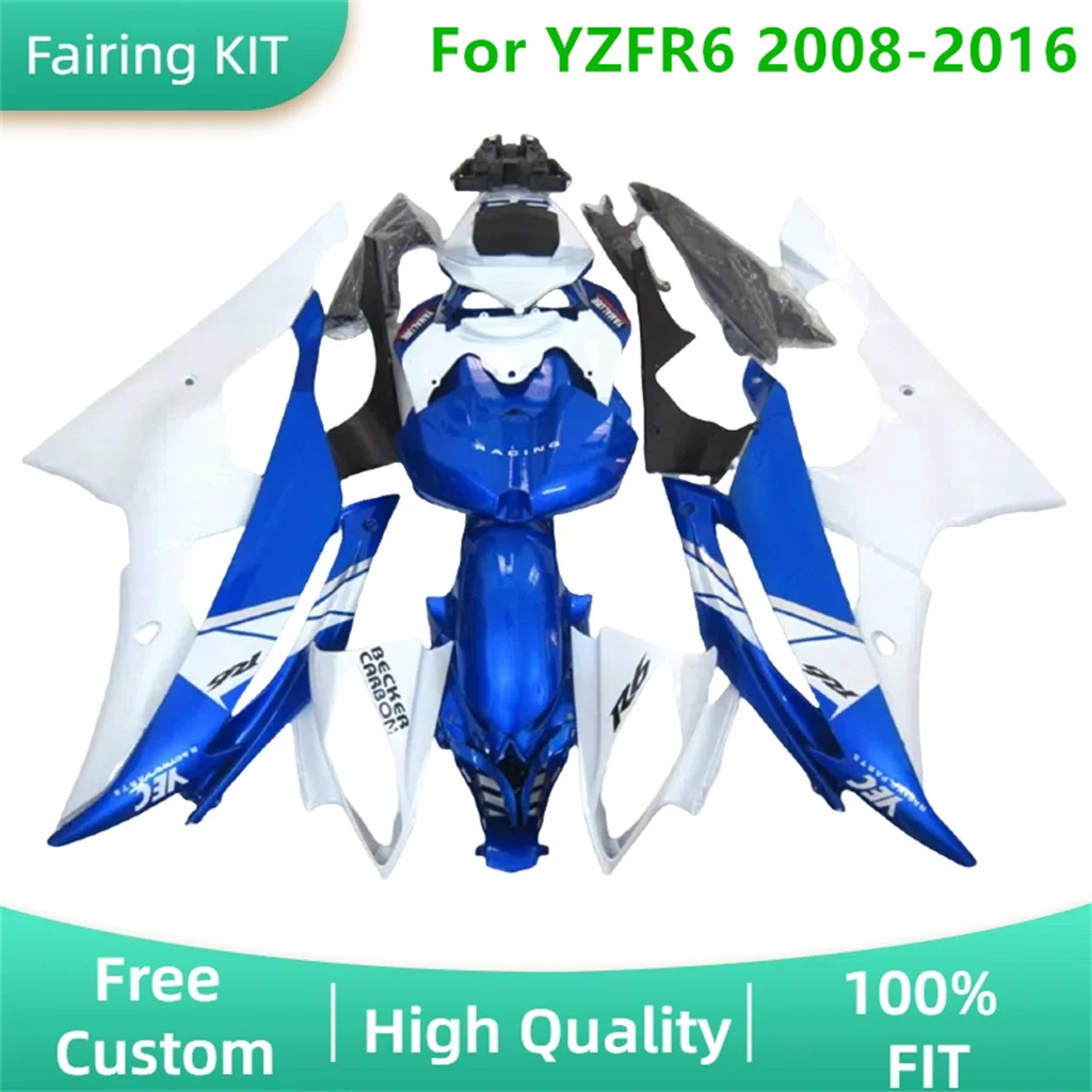 Kit de carenado para motocicleta, carrocería de reparación de carrocería para YAMAHA YZFR6 2008 2009 2010 2013-2015 2016 YZF-R6 08 09 10-12-14 15 16
