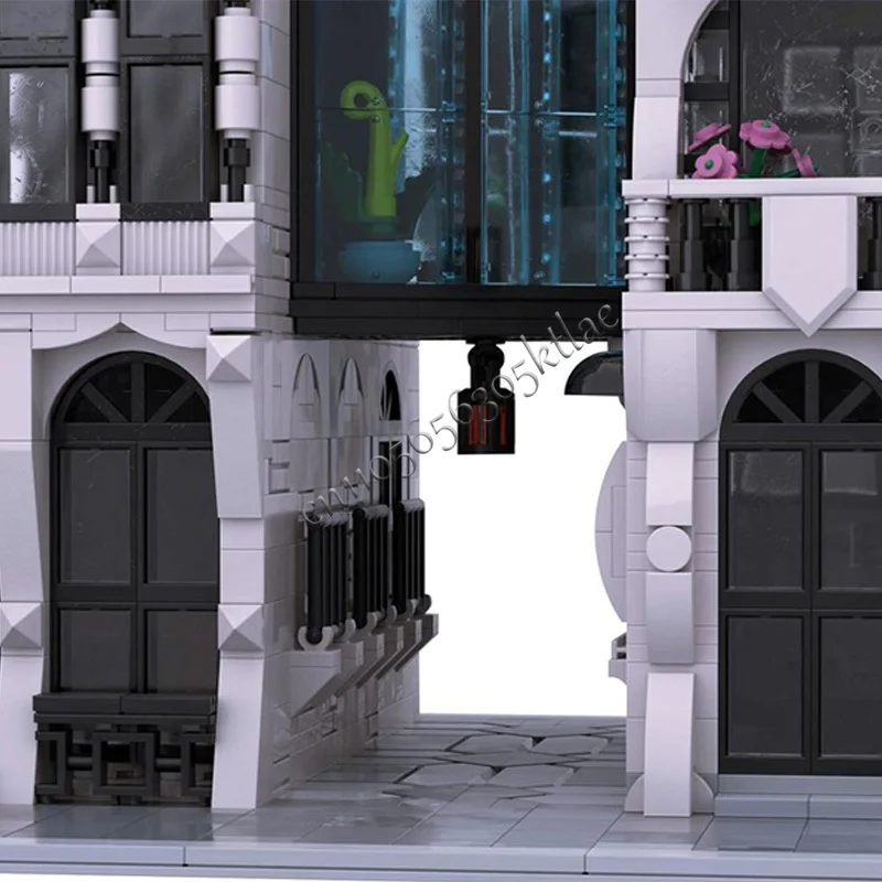 1807 Uds casa calle Skybridge ciudad Modular MOC personalizar bloques de construcción Modular ladrillo modelo educativo DIY juguetes para vacaciones regalos