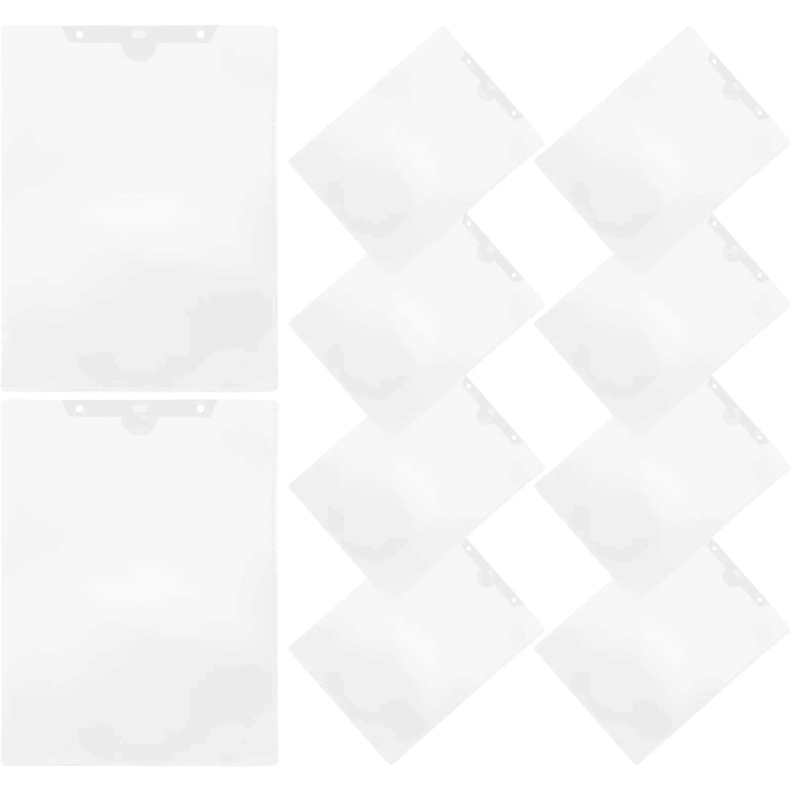 

10Pcs Plastic File Folder Transparent Clear Document Bag Portable Paper Storage Organizer Office File Holder Document