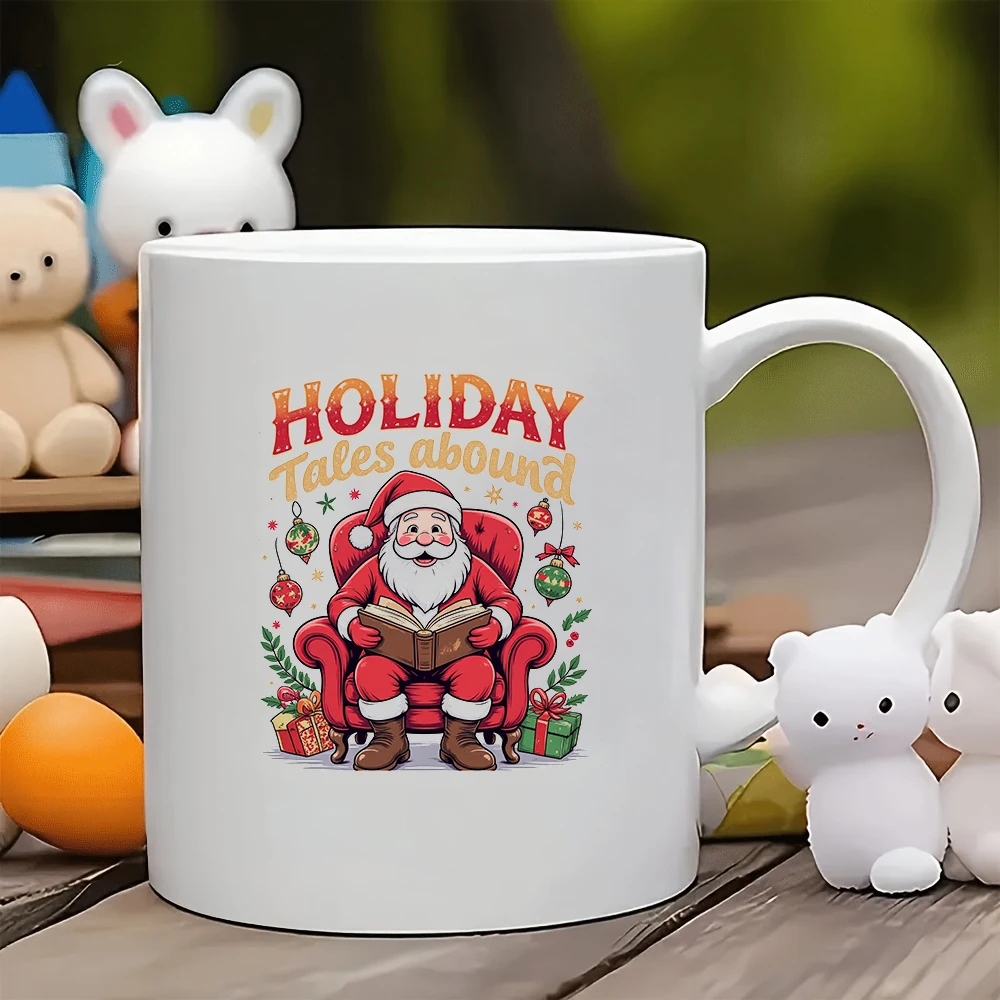 

11oz Cup +Cartoon Santa Claus Theme + Christmas Gift - Kids Water Bottle Essential Cup for Family Office