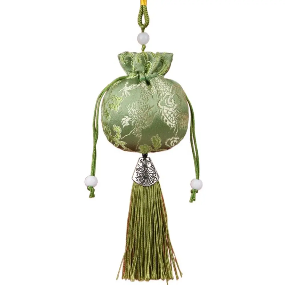 

Retro Flower Women Sachet Embroidery Dragon Jewelry Storage Bag Car Hanging Tassel Chinese Style Sachet Children