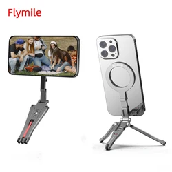 Flymile Magnetic Selfie Stick Tripod for iPhone 16 15 14 13 12 Pro Max Phone Foldable Tripod 1/4