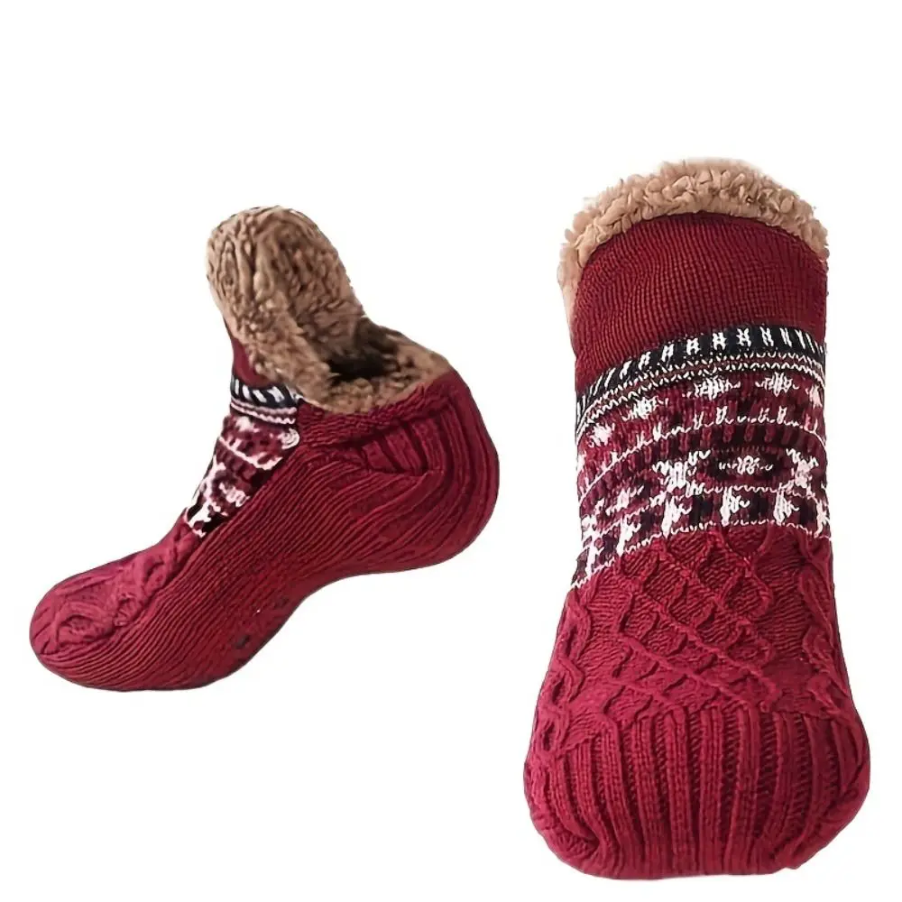 تنفس أفخم الشتاء الطابق الأحذية عدم الانزلاق داخلي الجوارب المرجان جوارب صوف الجوارب العرقية نمط رشاقته الجوارب الدافئة المنزل