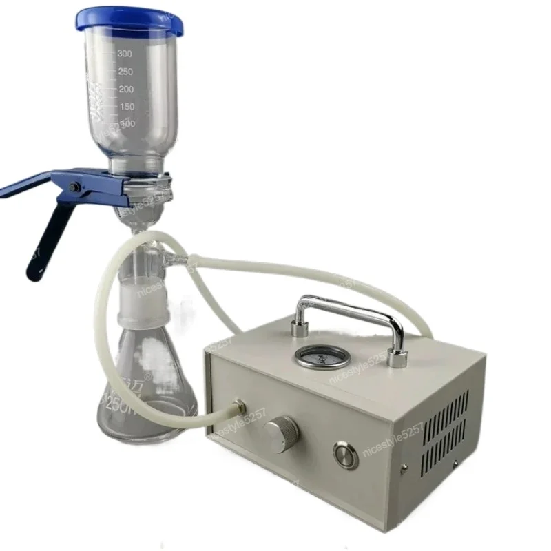 Laboratory Oil-free Mini Diaphragm Vacuum Pump Electric Small Suction Filter Pump AC 100-240V Adjustable Pressure-80KPA 10L/MIN