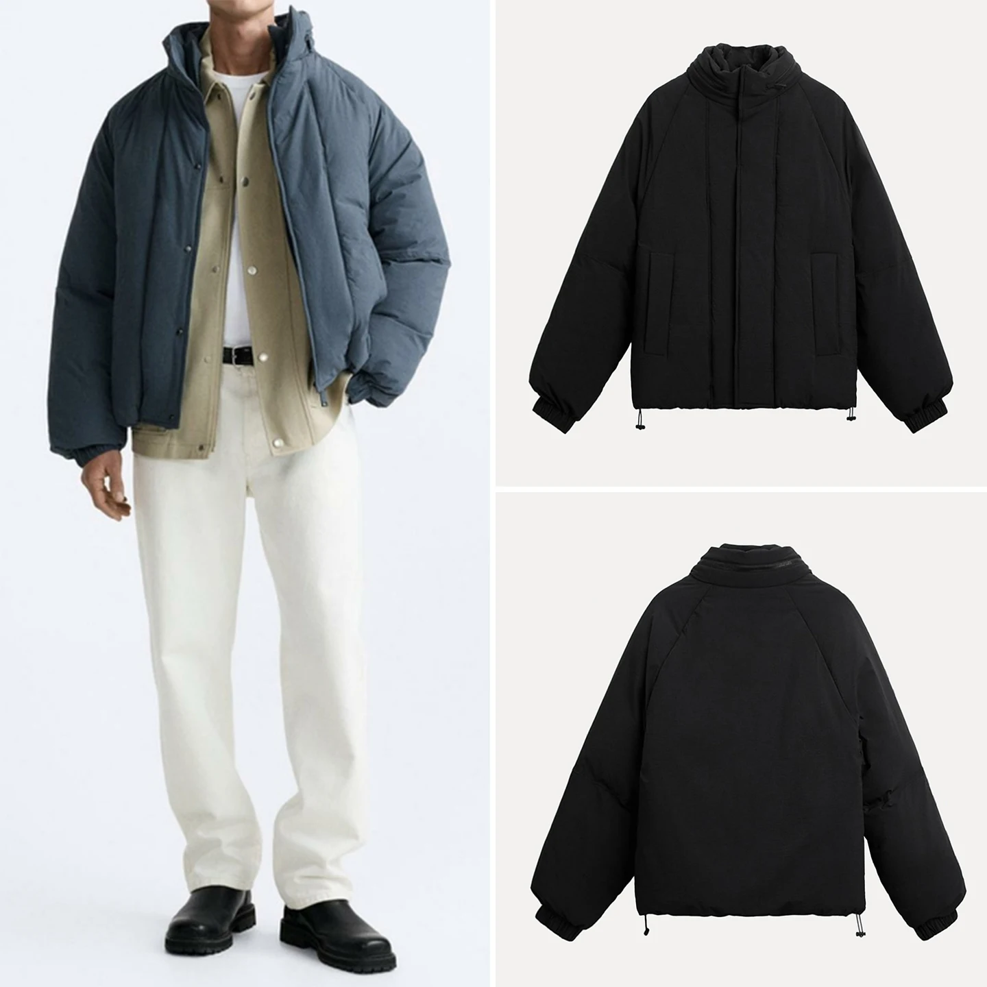 

Tech Fabric Jacket with Invisible Cap Men's Autumn New Arrival Casual Warm Long Sleeve Cleanfit Style Zadata Brand Cotton Coat