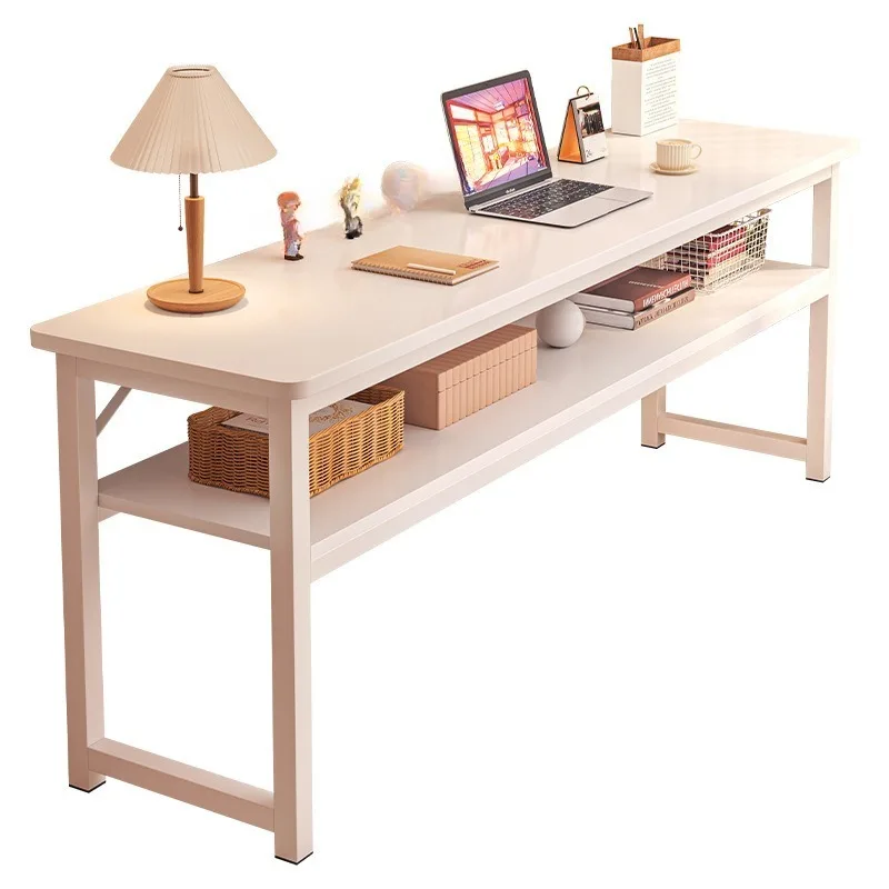 Household Rectangular Long Desk, Modern Simple Study Writing Computer Table for Bedroom with Large Desktop
