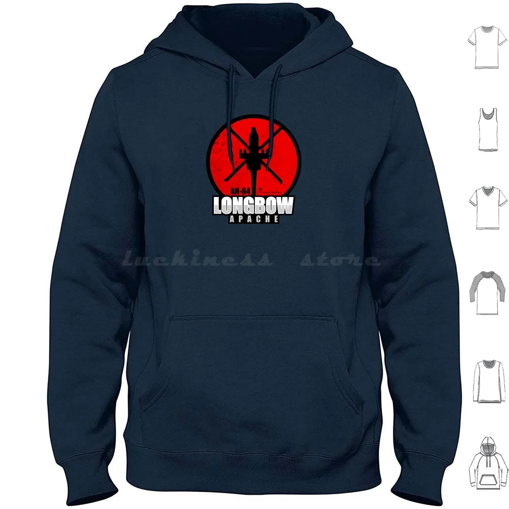 Ah-64 Apache Longbow Hoodie Cotton Long Sleeve Ah64 Apache Ah 64 Apache British Military Helicopters Attack Helicopters