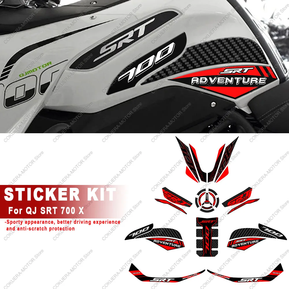 

SRT 700 X 2024 Motorcycle 3D Epoxy Resin Sticker Tank Pad Protection Sticker Kit For QJ Motor SRT 700 X