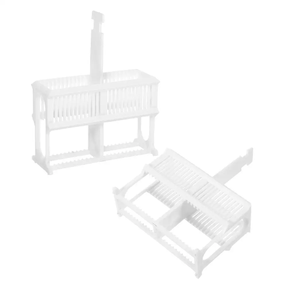 

2 Pcs Microscope Slide Rack Storage Plastic Holder for Lab Teaching Equipment Large Capacity Staining Drying Accessory