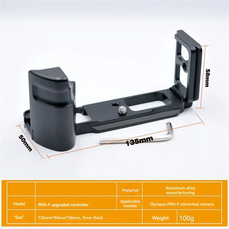 ABSQ-카메라 L 브래킷 핸드 그립 Olympus PEN-F PENF 디지털 카메라 액세서리용 퀵 릴리스 플레이트