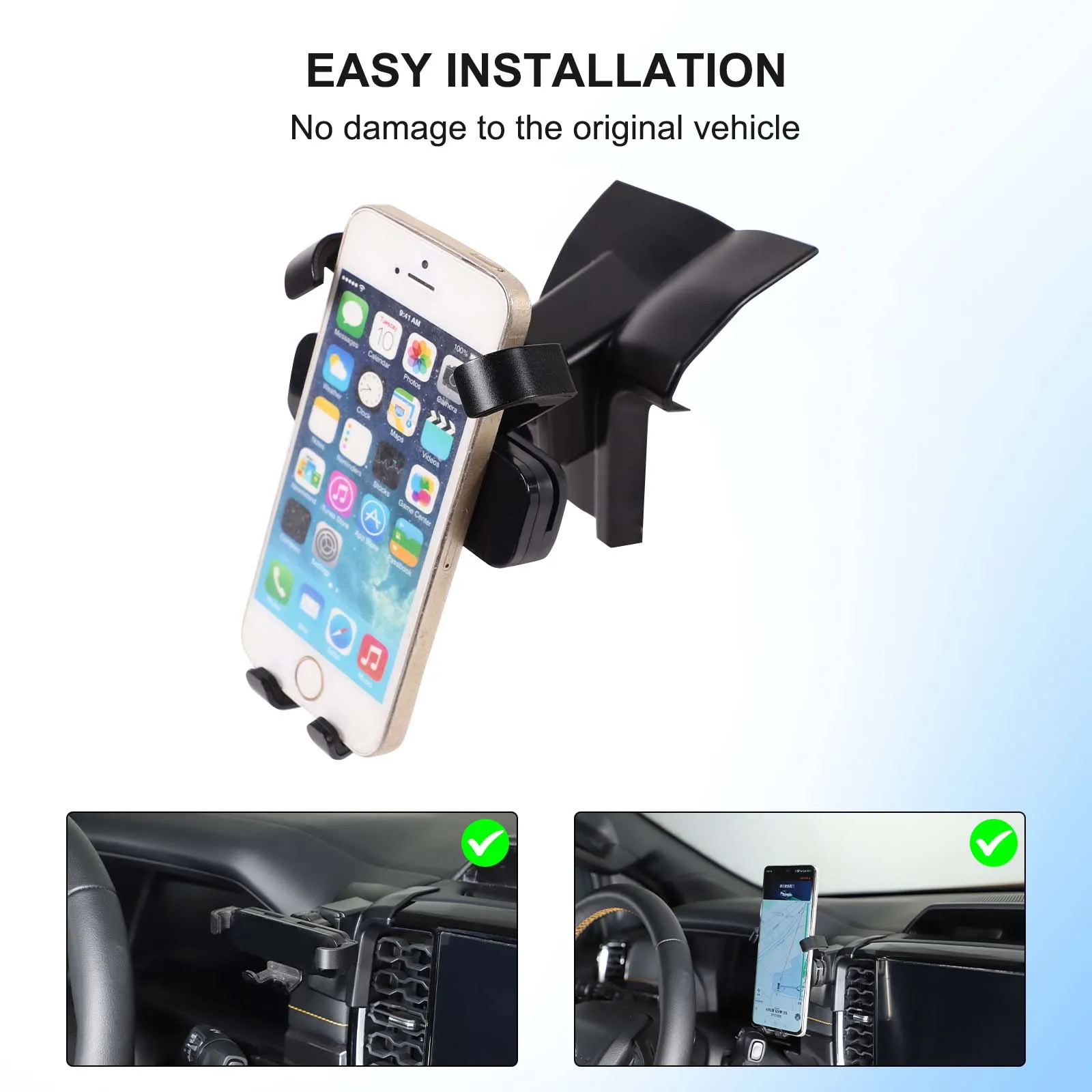 LHD for Ford Ranger 2023 2024 Car Phone Holder Special Fixed Bracket Base Wireless Charging Interior Accessories