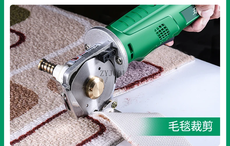 Electric Round Knife Cutting Machine Handheld Garment Carpet Tailor Electric Scissors