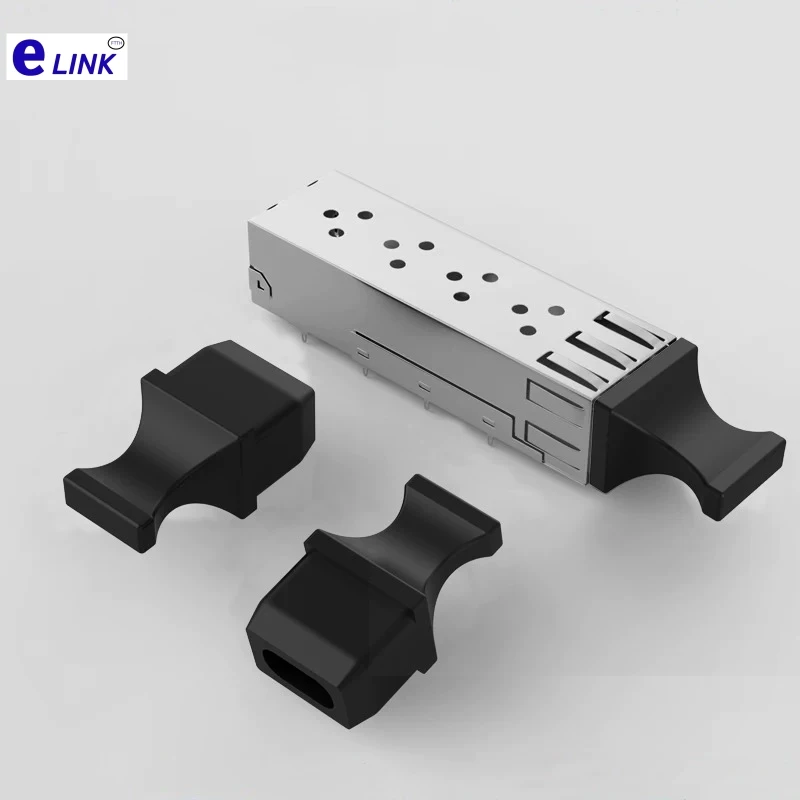 

SFP dust cap for SFP transcever switch port black silicone ftth protective plug free shipping ELINK 100pcs