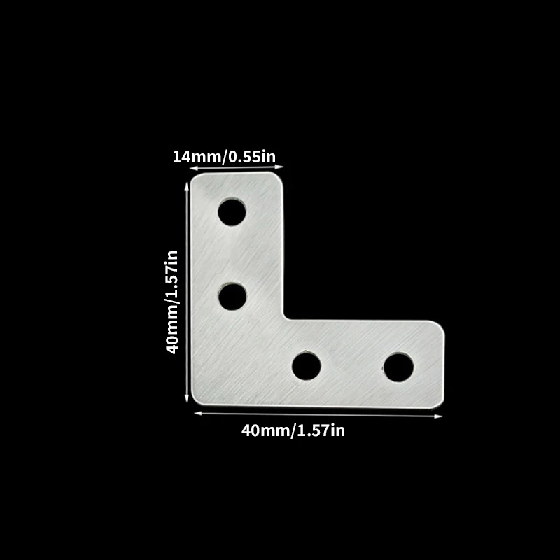 10/20/30 шт. L-образный угловой код 40 мм (1,57 дюйма), прямоугольный кронштейн, крепеж для мебели, используемый для стабилизации столов и стульев