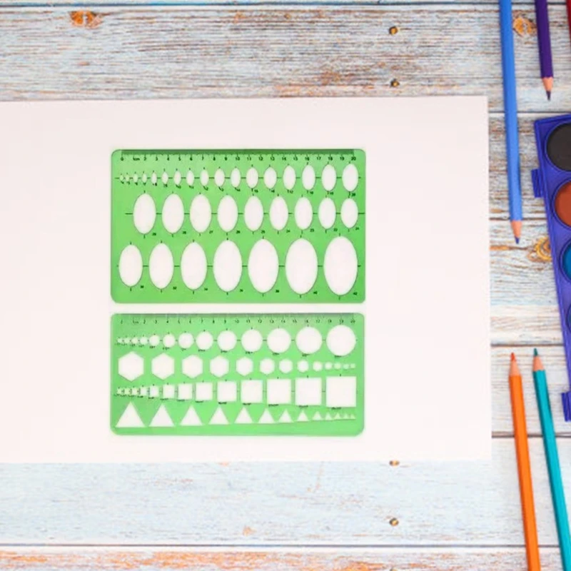 11Pcs Geometric Drawing Templates Geometric Stencils Measuring Ruler For Drawing Dropship