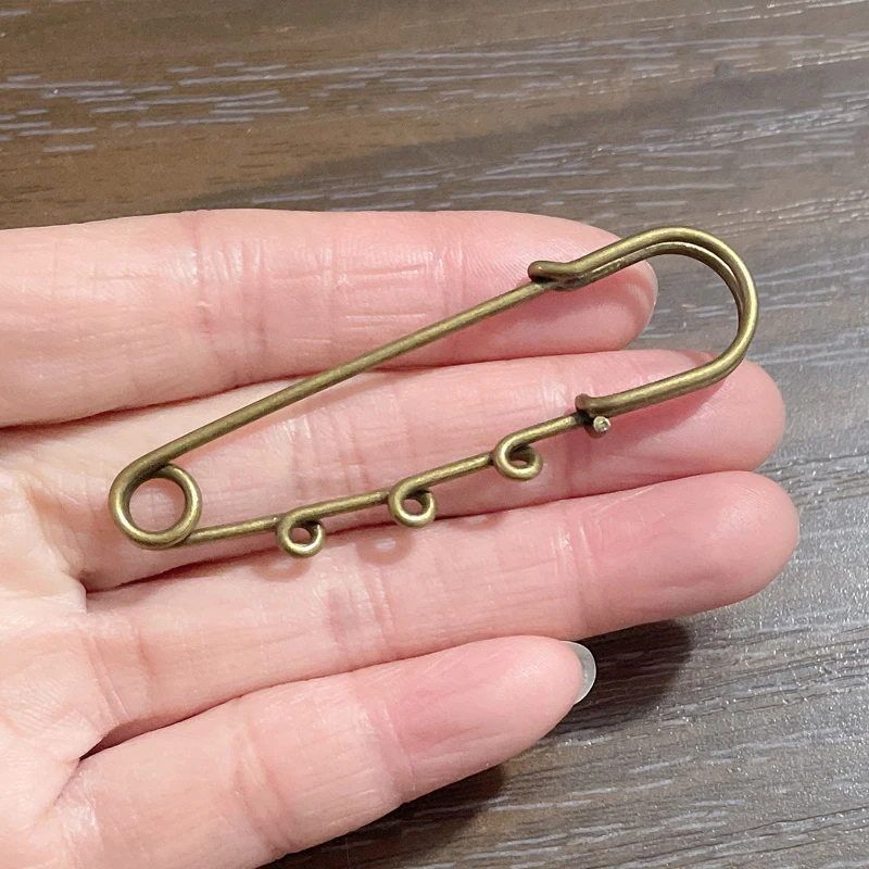 10pc Pack 1 3 4 Loops Vintage Safety Pins DIY Sewing Tools Accessory Needles Large Safety Pin Brooch Clothes Apparel Accessories