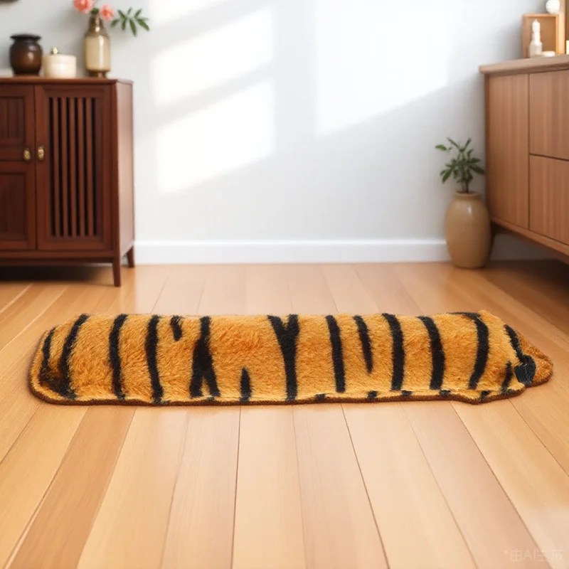 Tiger Tail Costume Prop For Halloween Cosplay Animal Theme Party Dress Up Accessory Soft Furry Tail Adult Wild Outfit