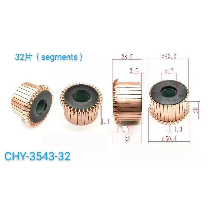 43.2*17*28*32P Chy-3543-32 Commutator, Copper Head, All Sizes Are Interchangeable