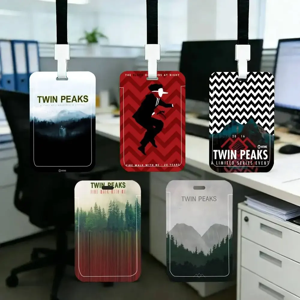 

Twin Peaks TV Series Shows Classic Movie ID Card Holder Neck Strap Pendant Door Badge Holder Lanyards Keychain Work Credential