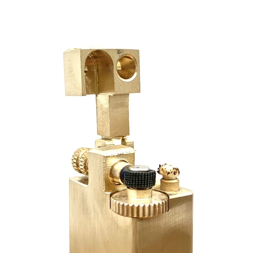 Trench Retro Lighter Handmade Brass Rare Lighter Cool Fuel Oil Lighter Lift Arm Side Sliding Grinding Wheel Men's Retro Gift