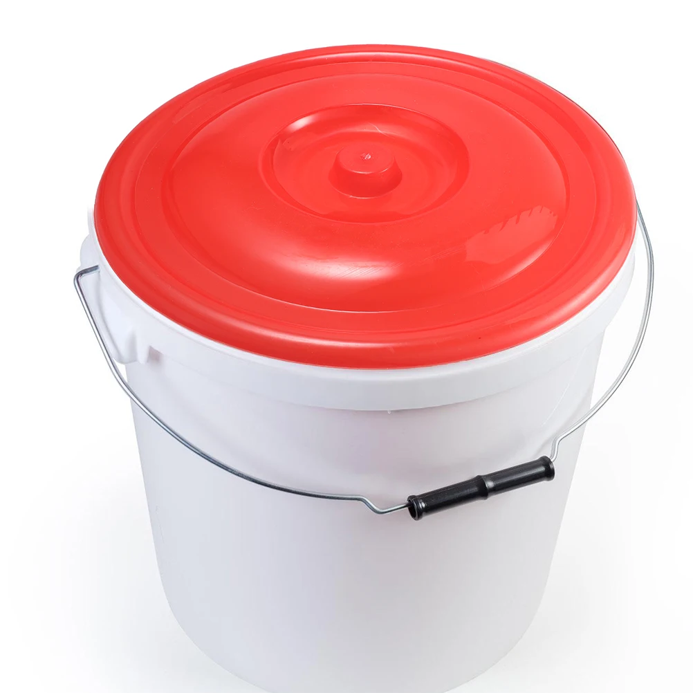 

Plastic Bucket Lid 23cm Diameter Waste Bin Cover Trash Can Part Round Container Accessory Odor Proof Home Office Use