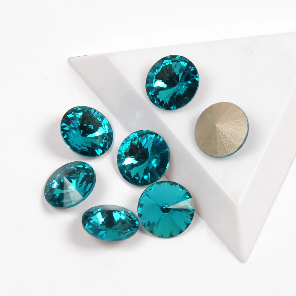 CTPA3bI 1122 Rivoli Brillantschliff K9 Kristall-Strasssteine Glitzer Spitzboden Strass in verschiedenen Farben für Schmuck, Kleider und Bastelarbeiten – Detail 15