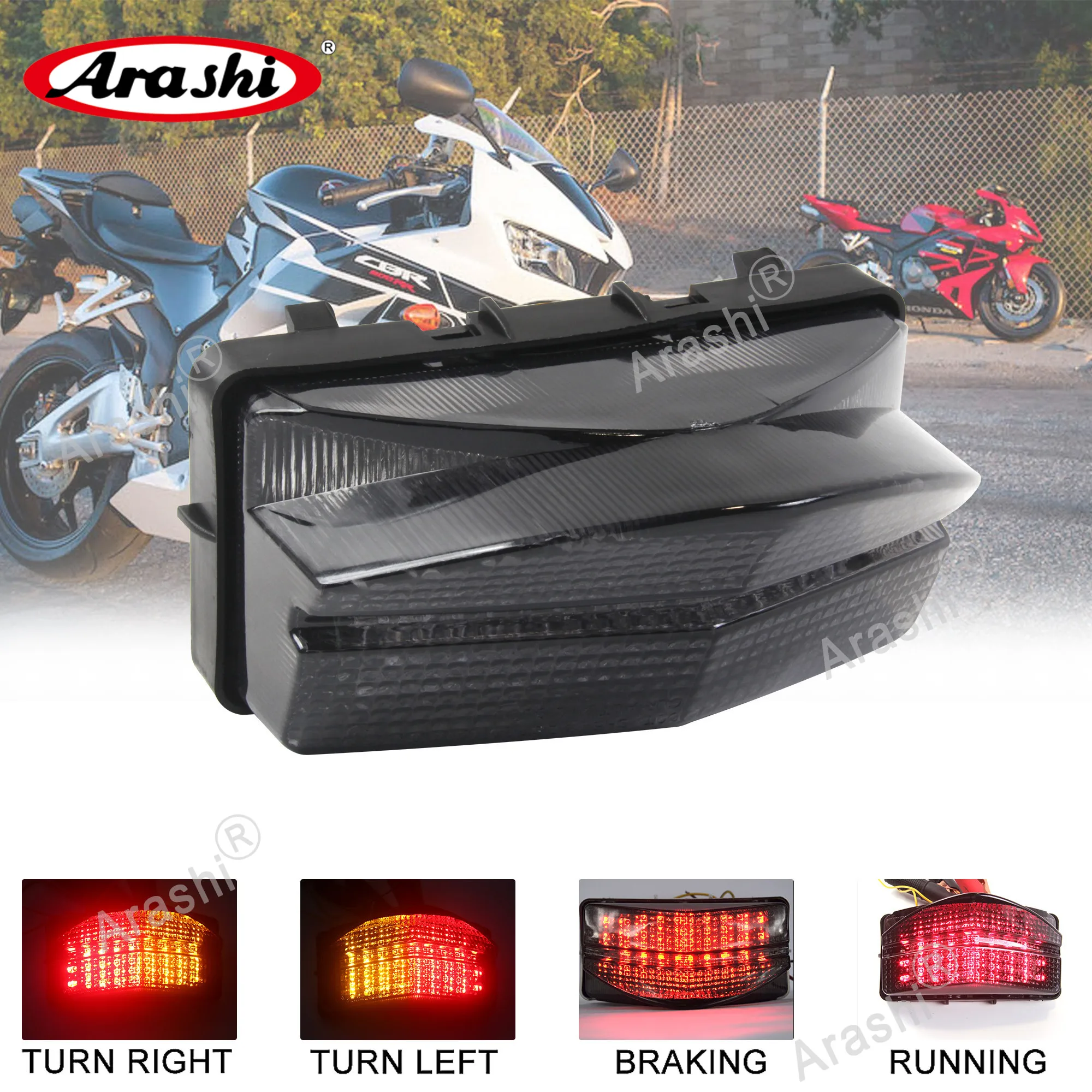 

CBR600S CBR600 F4I Motorcycle LED Rear Taillight Turn Signal Light Brake Lamp For HONDA CBR 600S 2001 2002 2003 CBR600 F4I