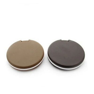 l214 New arrivals Women Makeup Tool Pocket Mirror Makeup Mirror Mini Dark Brown Cute Chocolate Cookie Shaped With Comb Lady images - 6