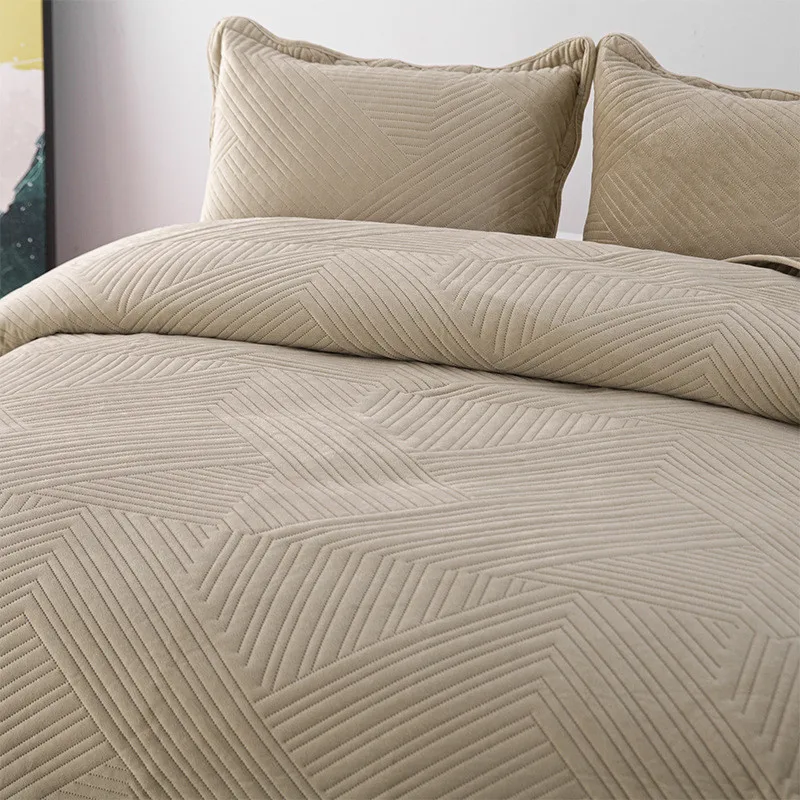 Plyš samet dusit se vyšívané bedspread na  postel prádlo prošívaná manželé postel zakrýt comforter polstrování coverlet matrace natě