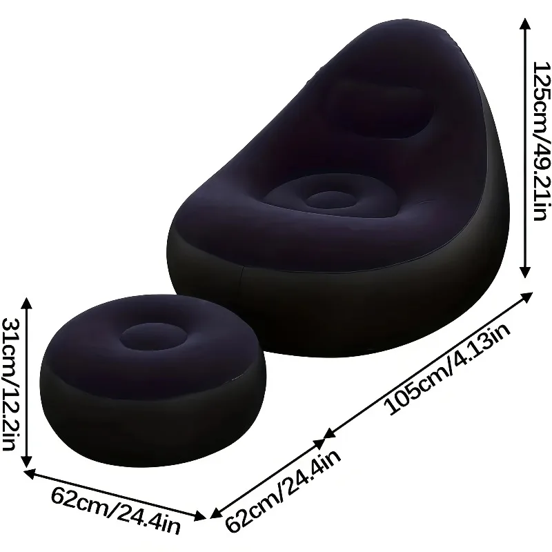 Sofá inflable Simple  ocio, juego de sofás perezosos, asiento esponjoso  viaje plegable para exteriores, taburete  Tatami