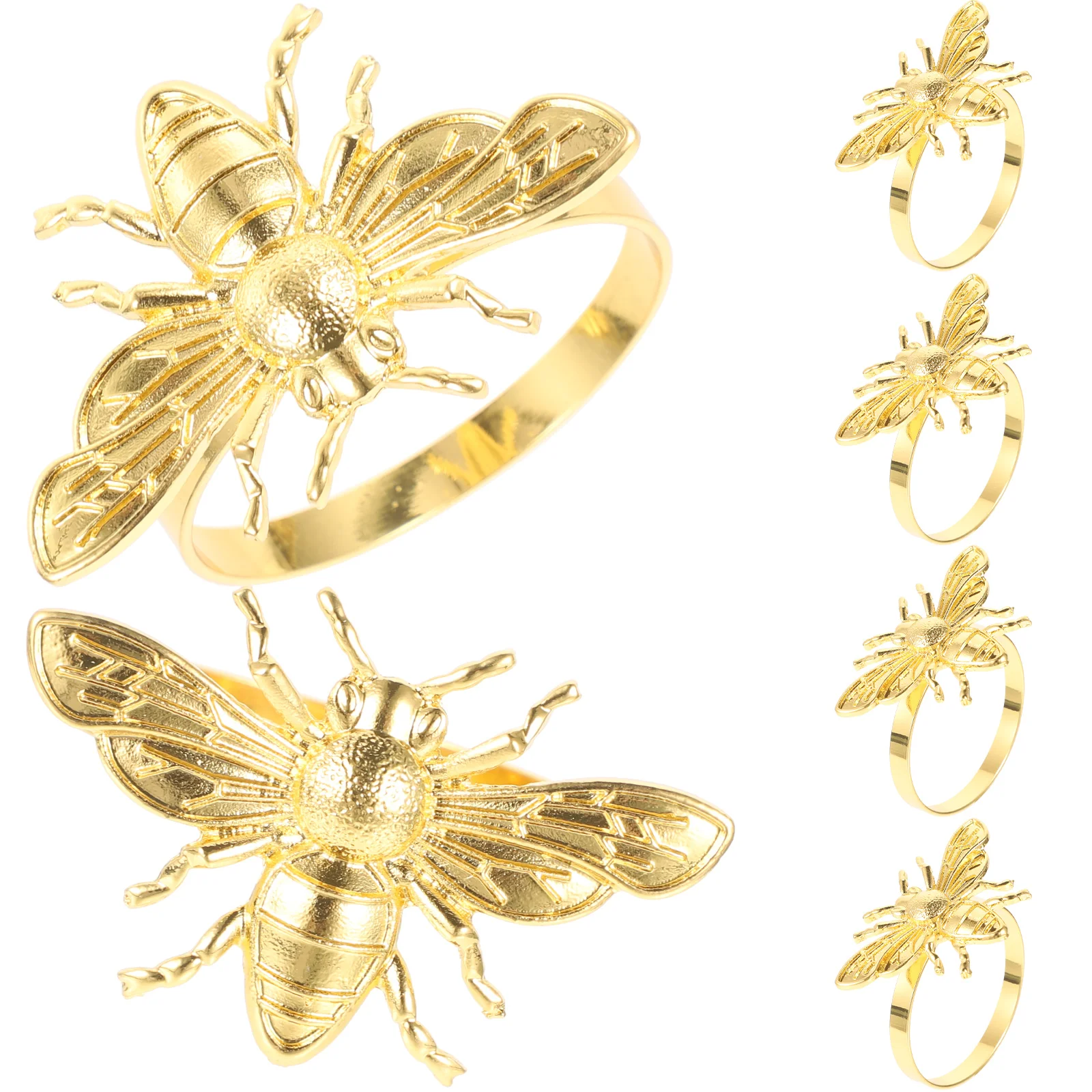 

6pcs Shaped Napkin Rings Home Decor Reusable Table Accessories Craftsmanship Elegant Dinner Party Wedding Napkin
