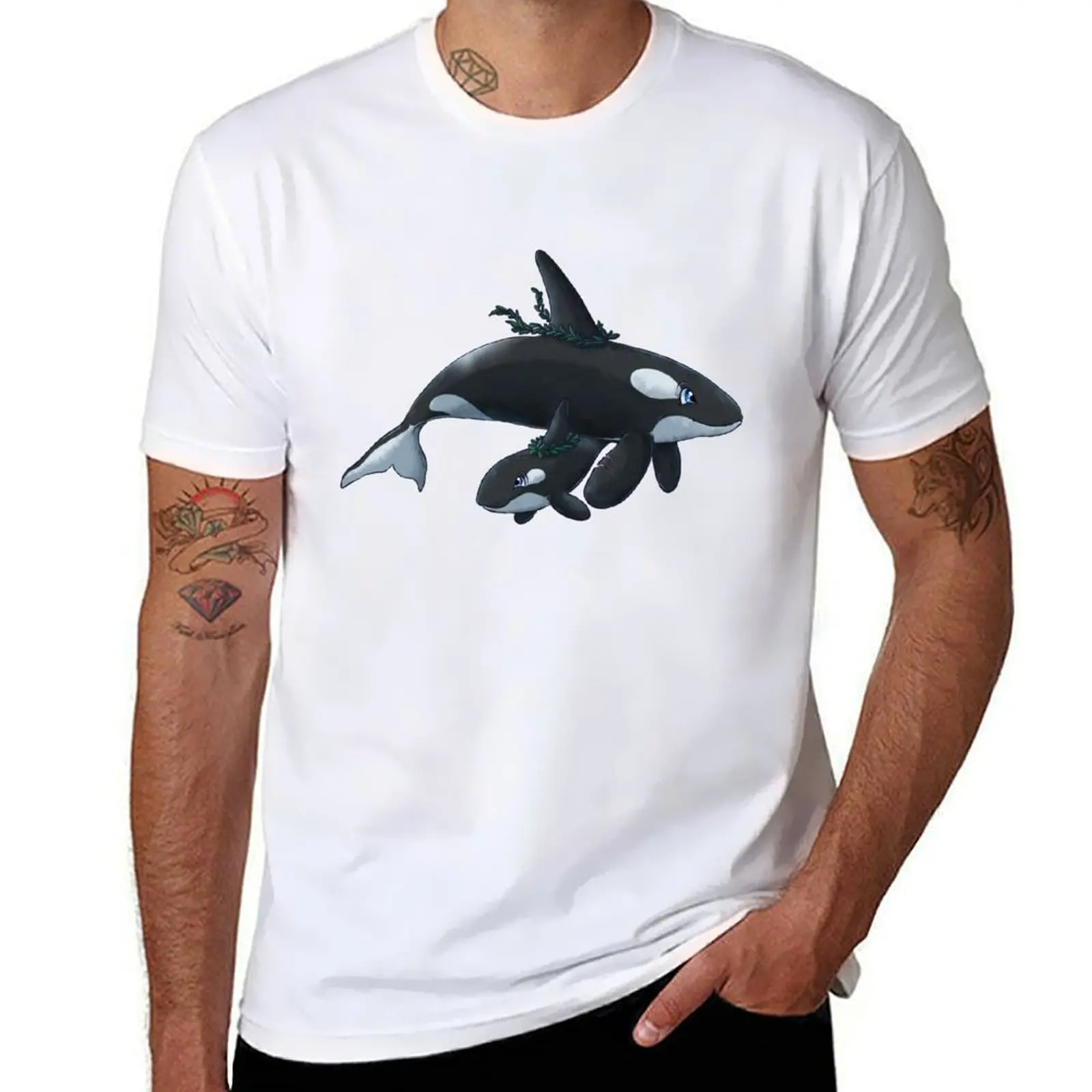 

The ocean queen and her cub T-Shirt mens graphic t shirts anime tshirt T-Shirt