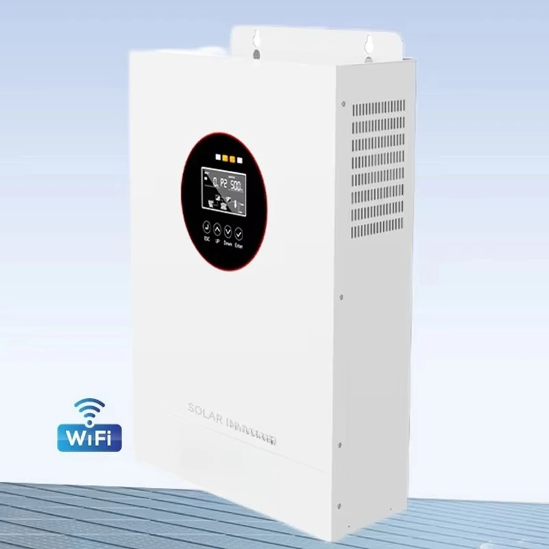 Off-grid solar photovoltaic sine wave hybrid WiFi inverter 5.5kw 24V 48v built-in  inverter 6.2kw high power