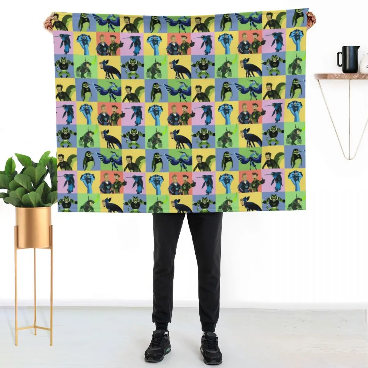 Wild Kratts Creature Powers! Throw Blanket Travel Size Cozy Blanket for Plane Train