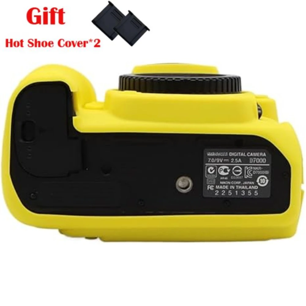 

Camera bag protective cover， For Nikon D7000 , Accessories Rubber Soft Silicone Armor Camera Body Case + 2PCS Hot Shoe Cover
