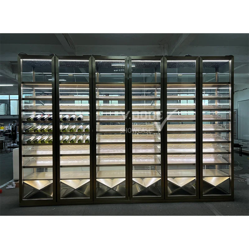 [Customized]Refrigeration Equipment Hotel big capacity stainless steel cooler system size wine cabinet