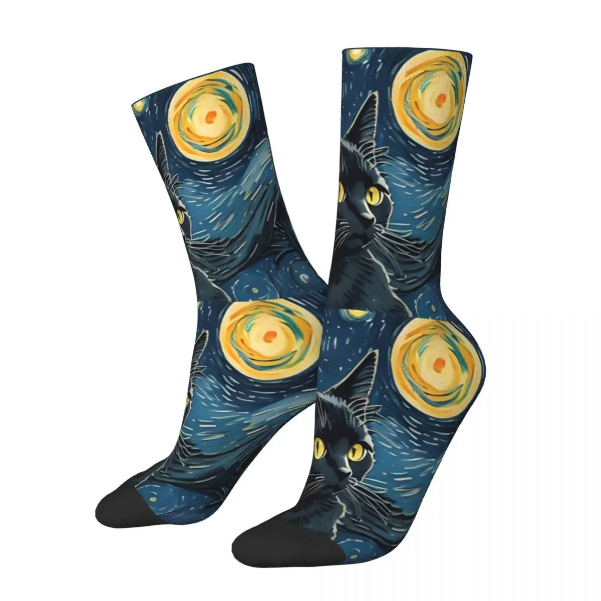Oil Painting Sock Printed Man Polyester