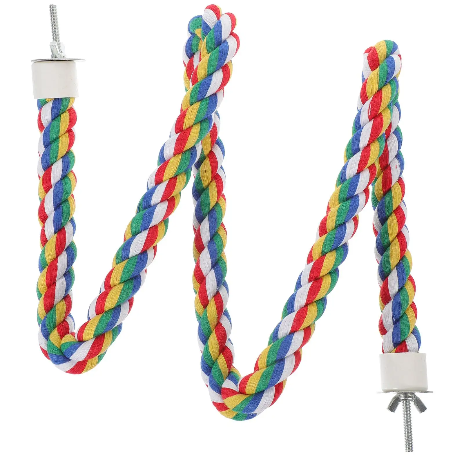 

Cotton Rope Bird Toys Parrot Standing Climbing Rope Pet Bird Supplies Chew Aviary Accessories Bright Color Gym Decor
