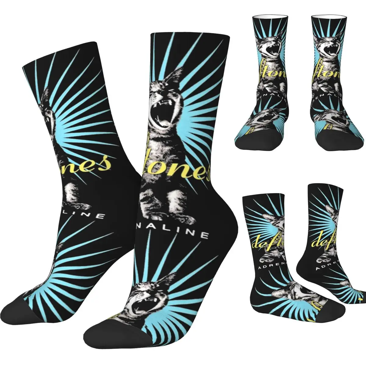 Deftones Heavy Metal Band Socks Gothic Stockings Autumn Non Slip Couple Socks Soft Graphic Outdoor Sports Socks