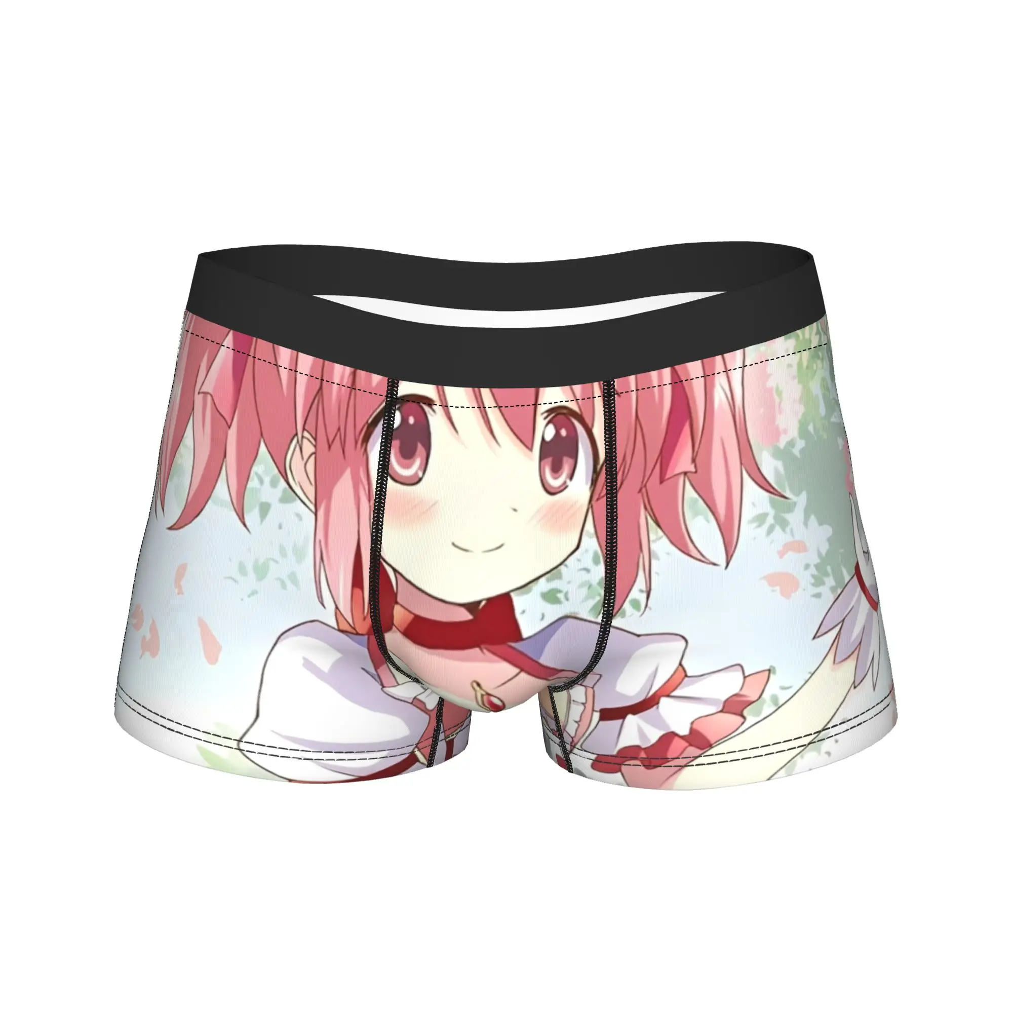 

Мужские трусы-боксеры Puella Magi Madoka Magica в стиле аниме, шорты, мягкое нижнее белье, мужские сексуальные трусы больших размеров